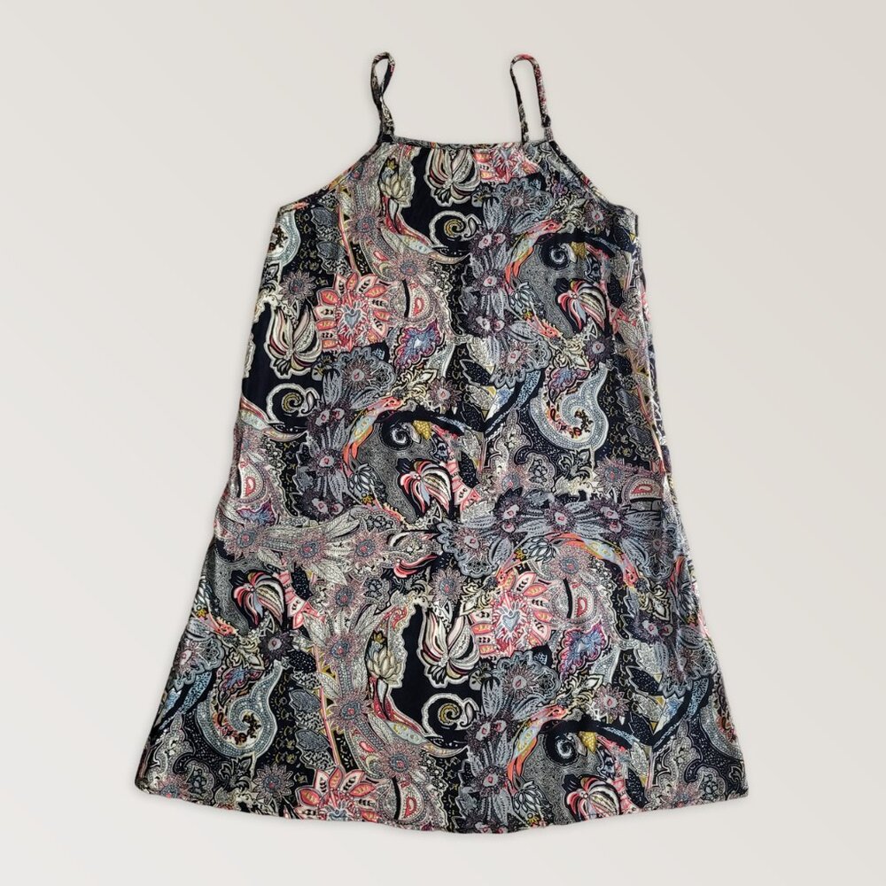 Floral Summer Mini Dress, Lightweight Boho Dress, Size M